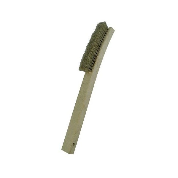 4 X 19 Row Horsehair and 13-3/4 Curved Wood Handle Plater's Brush, PK12